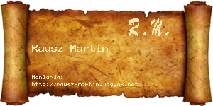 Rausz Martin névjegykártya