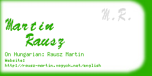 martin rausz business card
